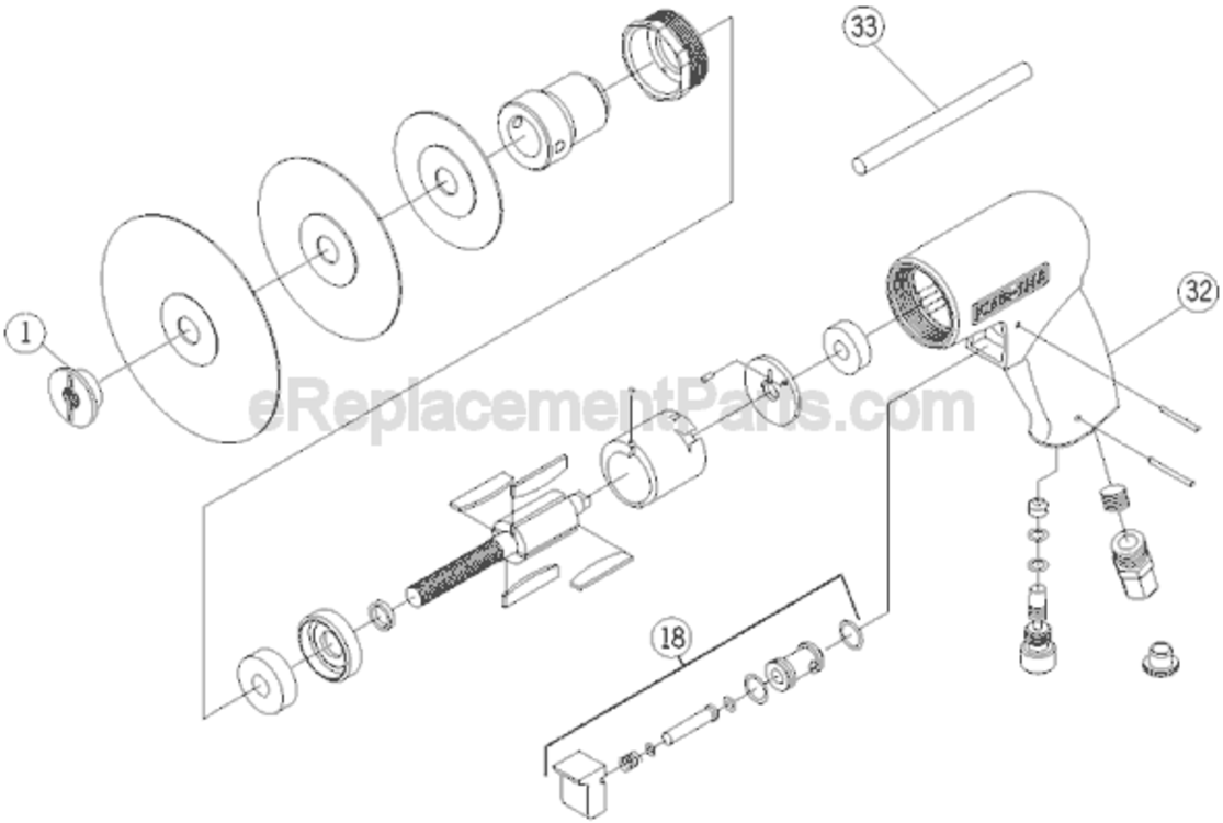 Page A Diagram and Parts List for PTS2 Type 1 Porter Cable Sander Polisher